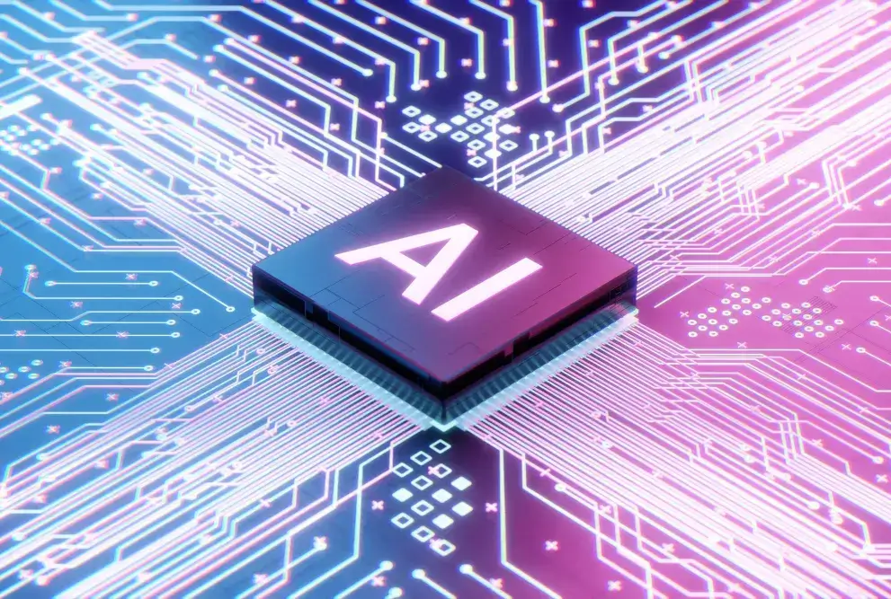 Chip mit KI Logo
