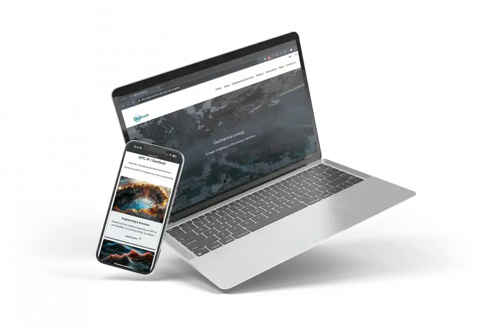 Geofluid France MacBook und Phone Preview