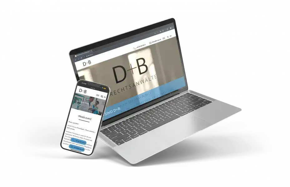 DB Law MacBook and iPhone View | Hetz Enterprises