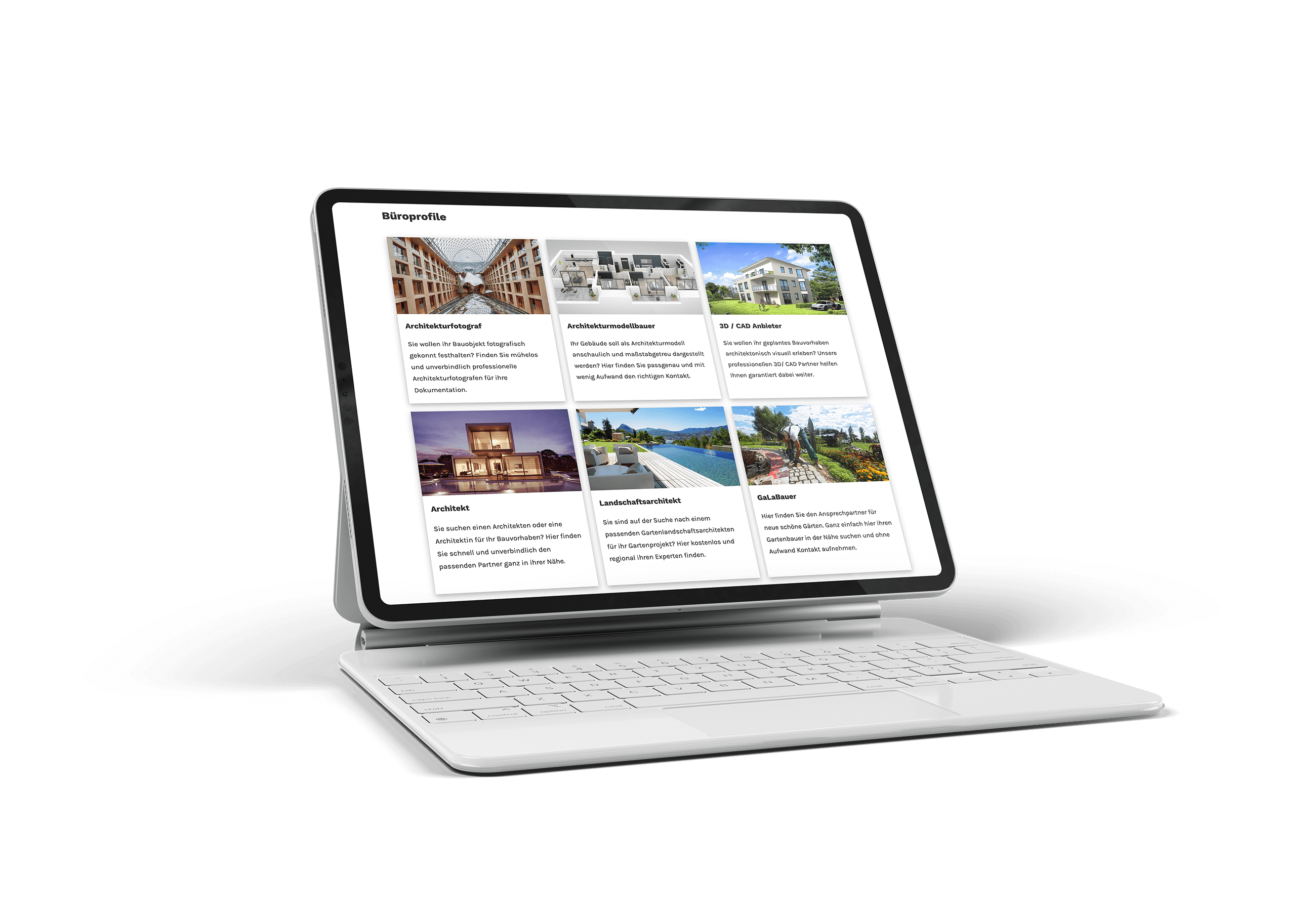 Architektenweb Tablet Preview | Hetz Enterprises