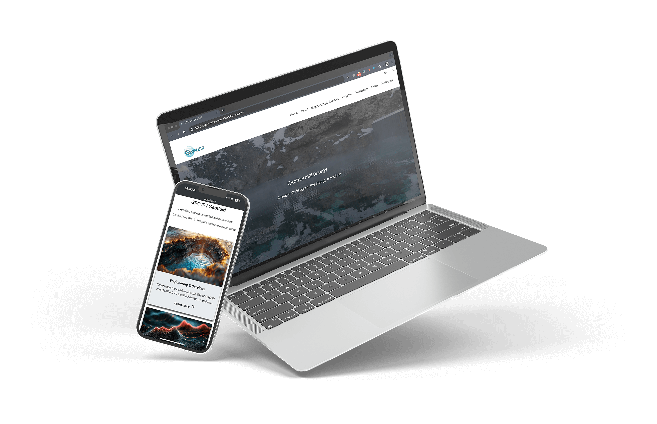 Geofluid France MacBook und Phone Preview Geofluid France MacBook und Phone Preview